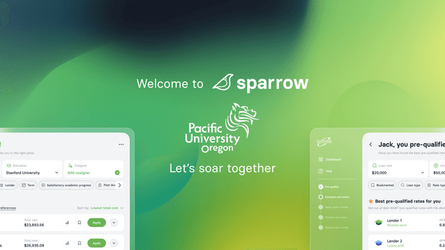 Pacific University selects Sparrow to power its lender-neutral student loan search engine